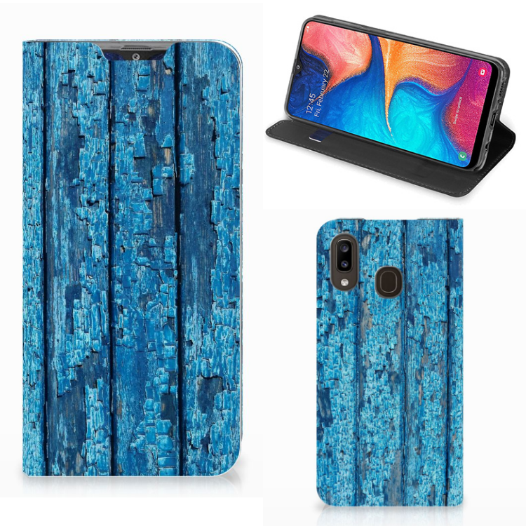 Samsung Galaxy A30 Book Wallet Case Wood Blue