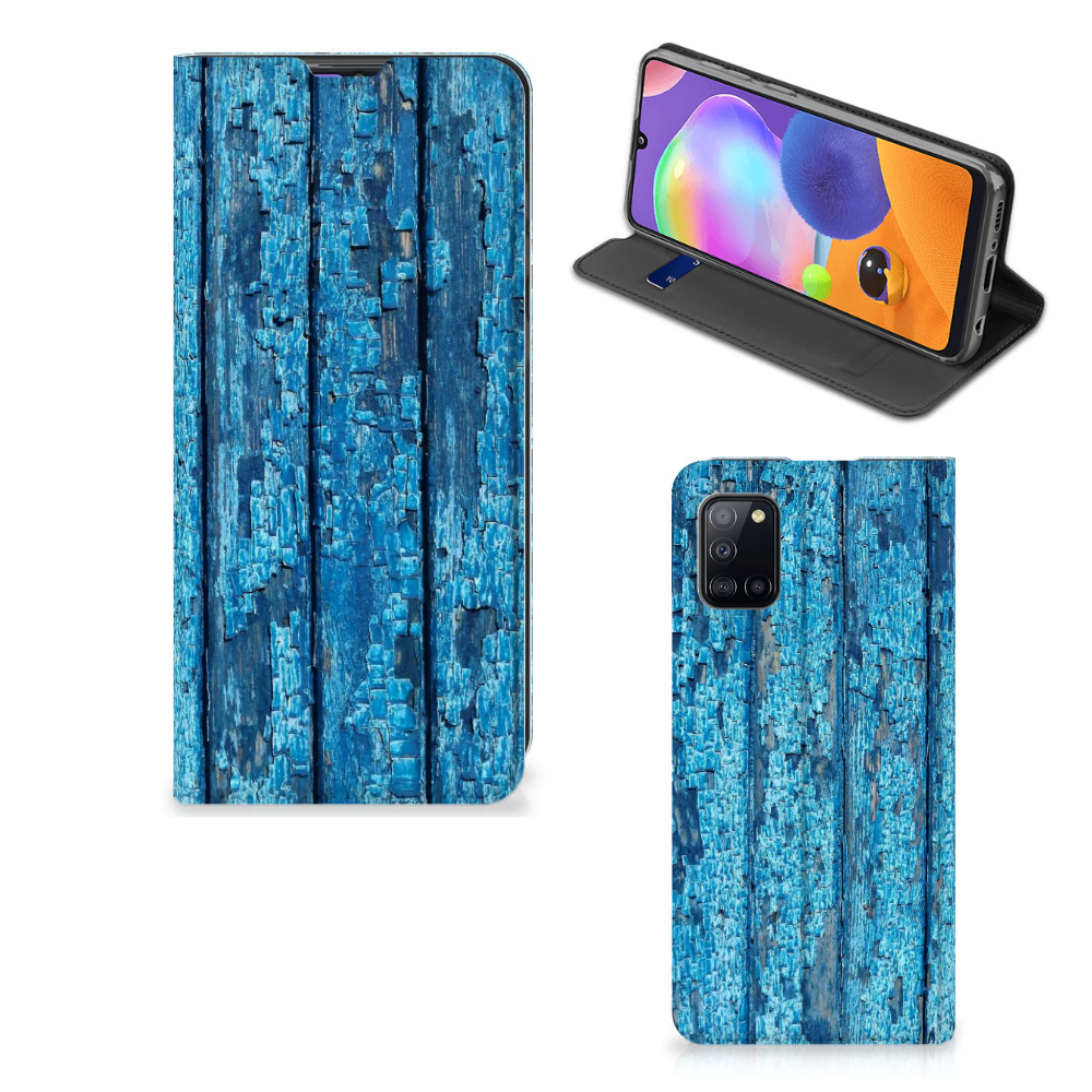 Samsung Galaxy A31 Book Wallet Case Wood Blue