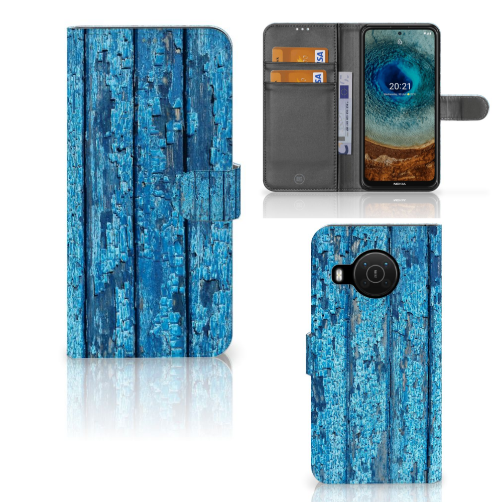 Nokia X10 | Nokia X20 Book Style Case Wood Blue