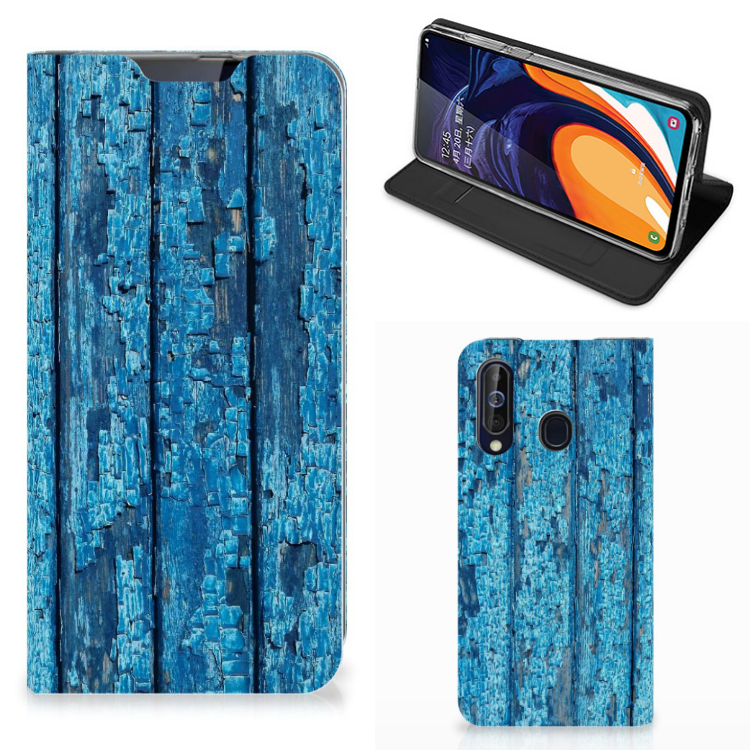 Samsung Galaxy A60 Book Wallet Case Wood Blue