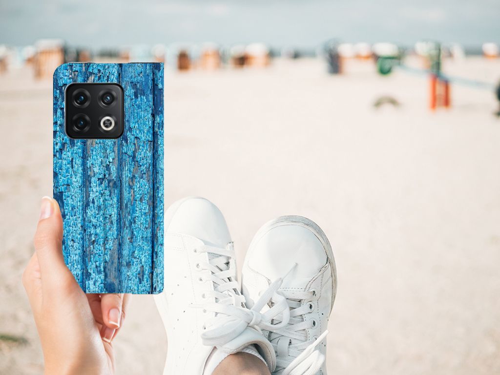 OnePlus 10 Pro Book Wallet Case Wood Blue