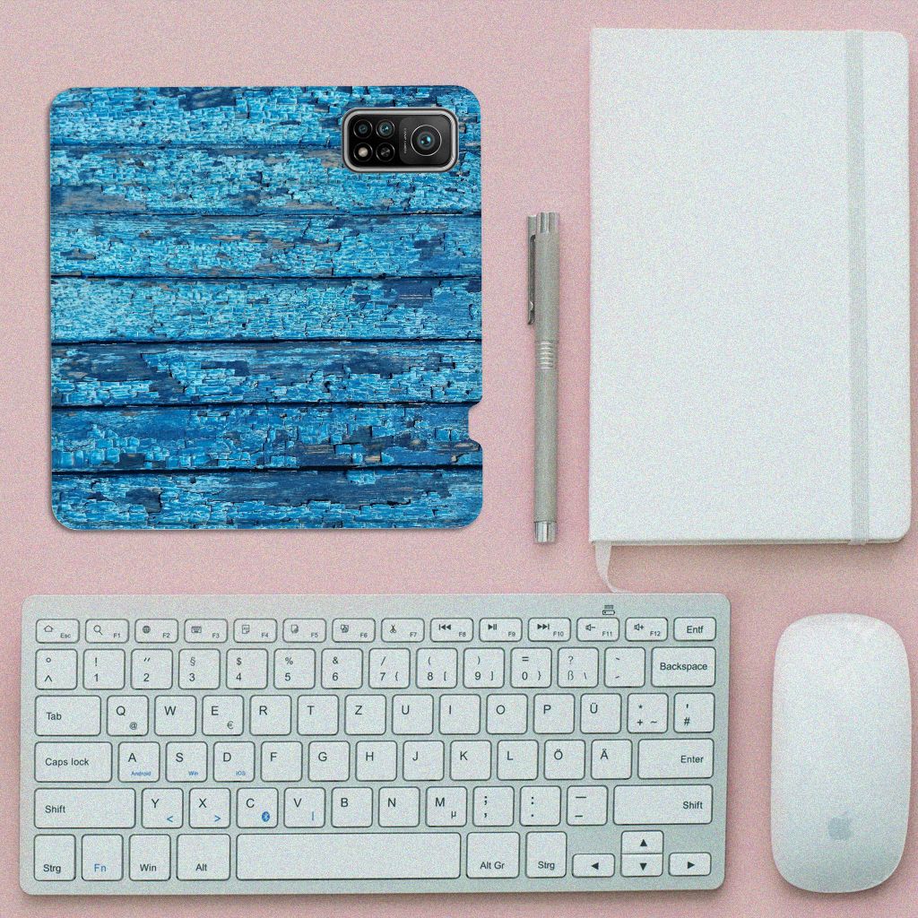 Xiaomi Mi 10T | 10T Pro Book Wallet Case Wood Blue