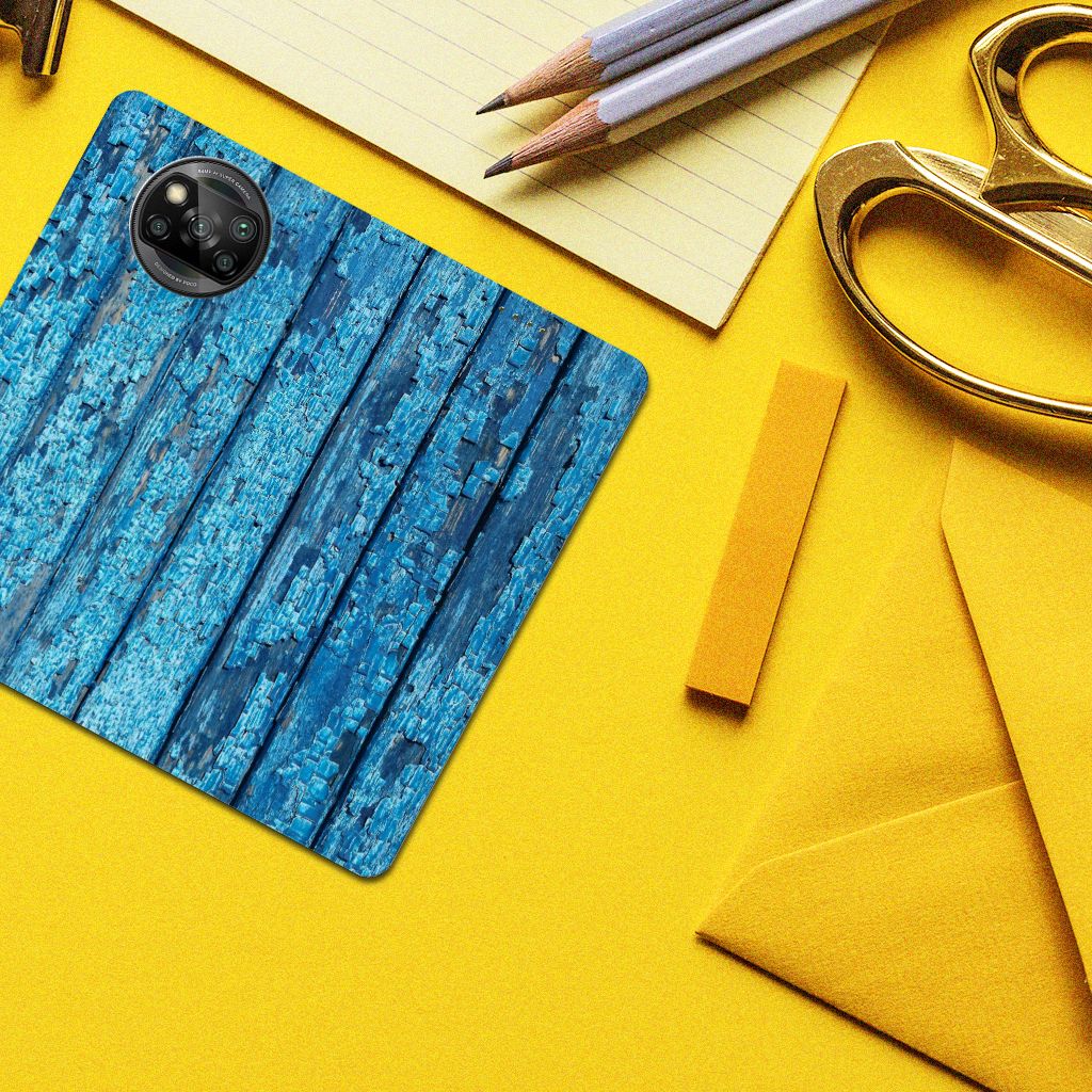 Xiaomi Poco X3 Pro | Poco X3 Book Wallet Case Wood Blue