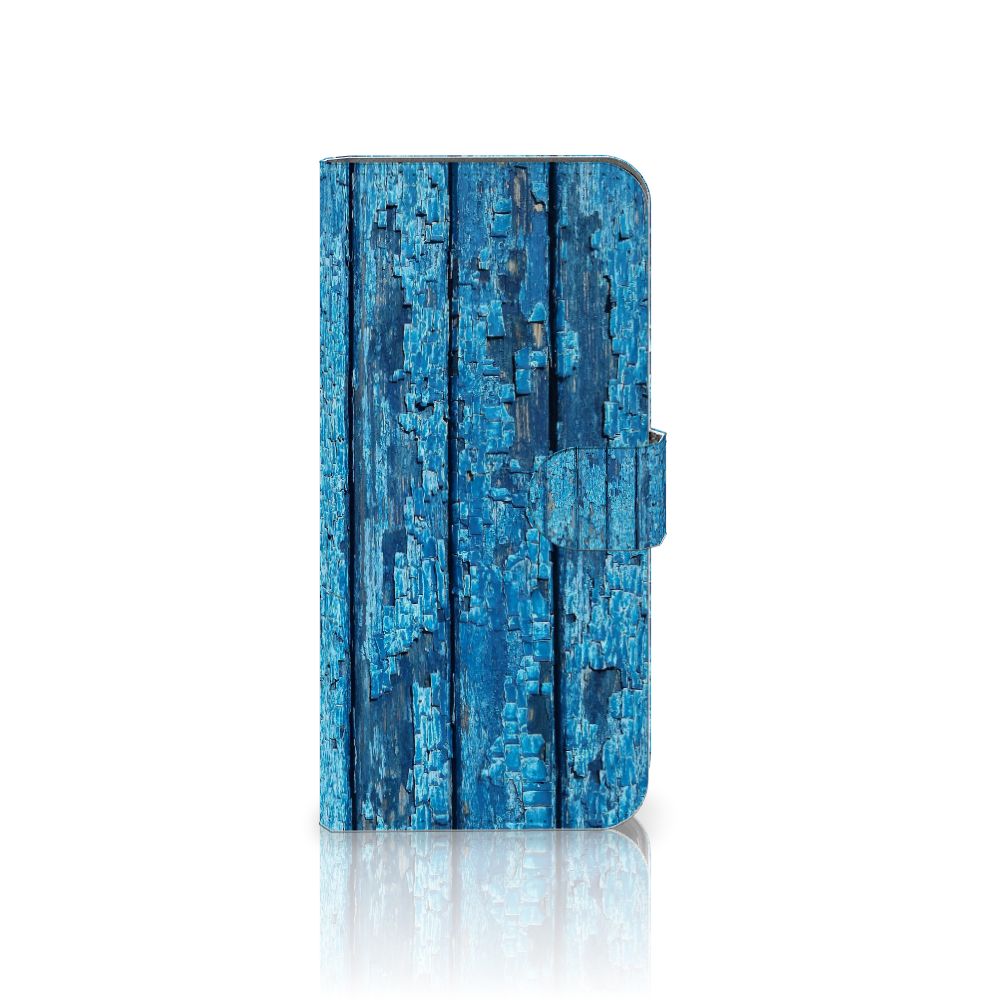 Motorola Moto G54 Book Style Case Wood Blue