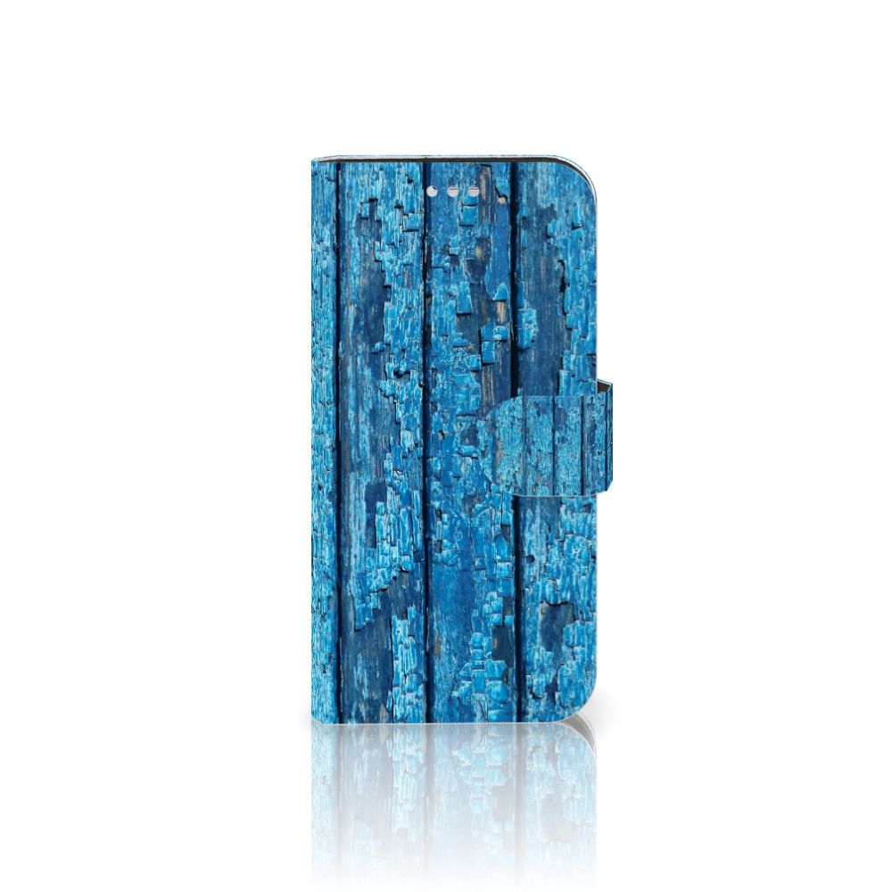 Samsung Galaxy S7 Book Style Case Wood Blue