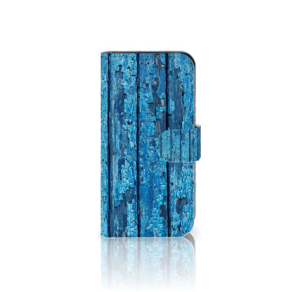 Samsung Galaxy S10e Book Style Case Wood Blue