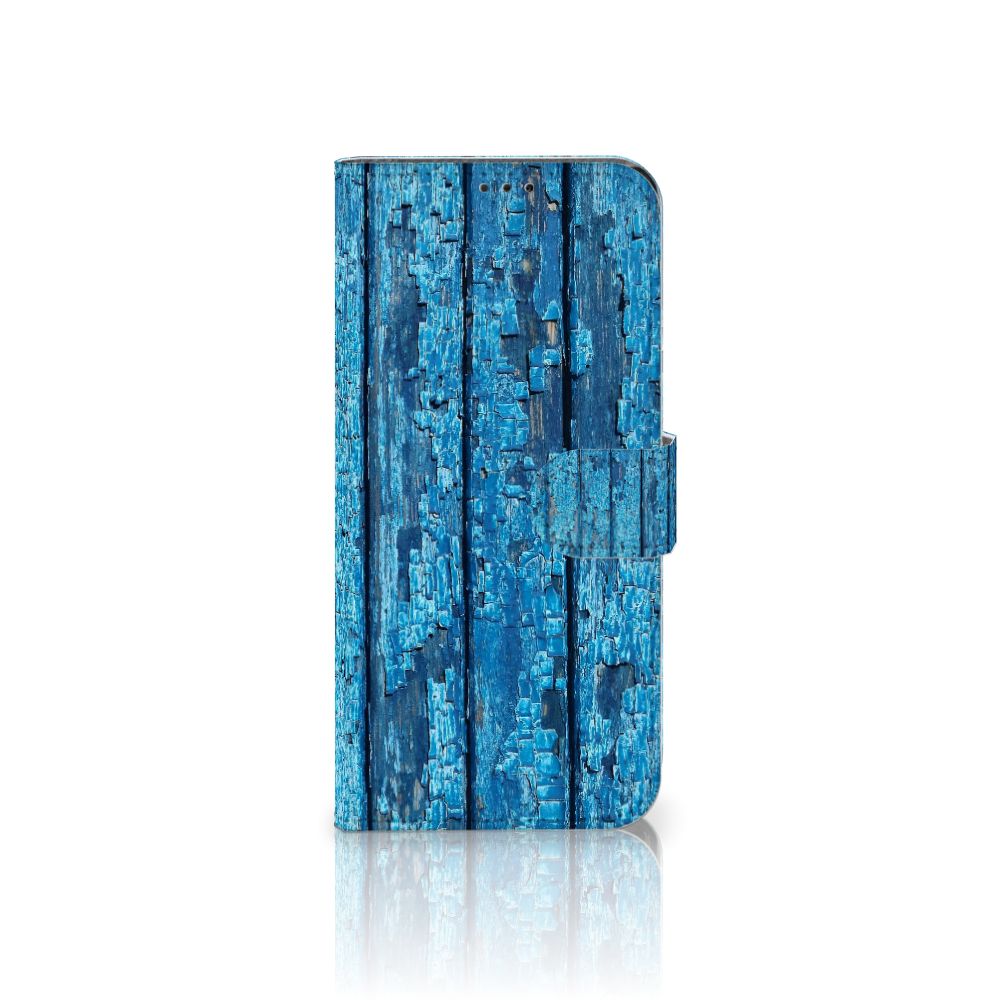 Sony Xperia 10 II Book Style Case Wood Blue