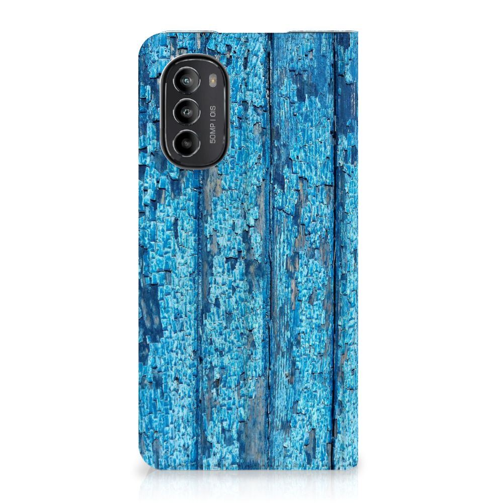 Motorola Moto G52 | Moto G82 Book Wallet Case Wood Blue