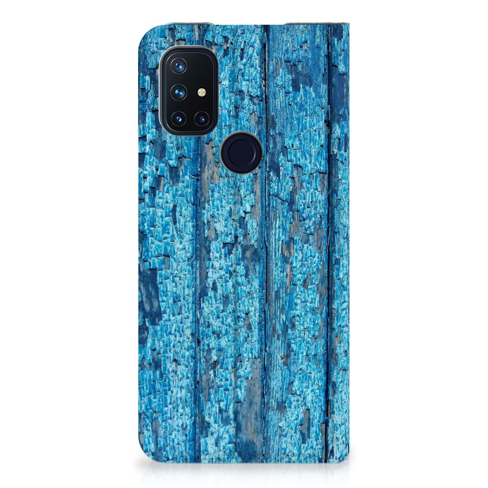 OnePlus Nord N10 5G Book Wallet Case Wood Blue