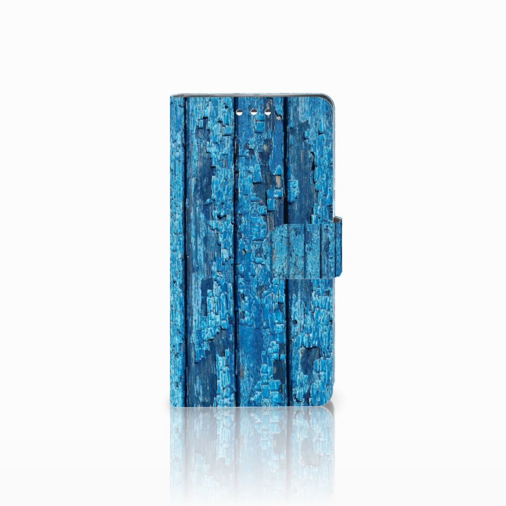 Sony Xperia XZ1 Book Style Case Wood Blue