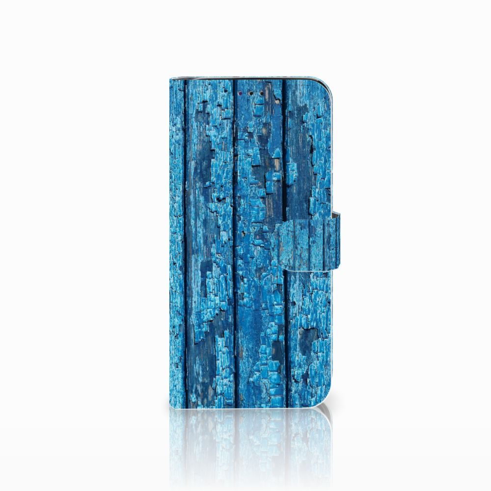 Samsung Galaxy A70 Book Style Case Wood Blue