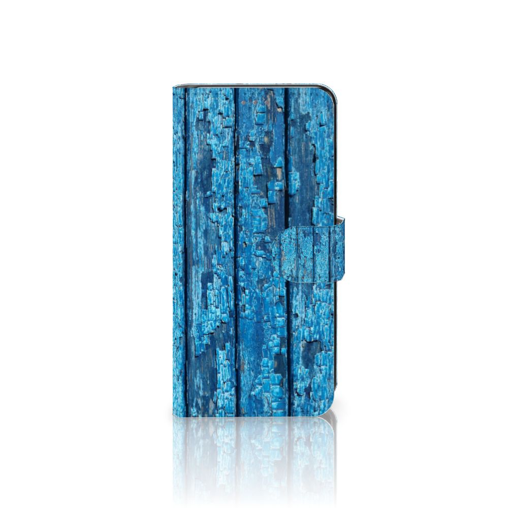 Motorola Edge 30 Neo Book Style Case Wood Blue