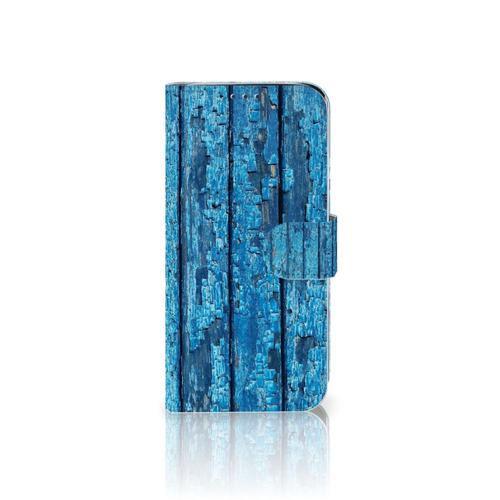 Samsung Galaxy A20e Book Style Case Wood Blue