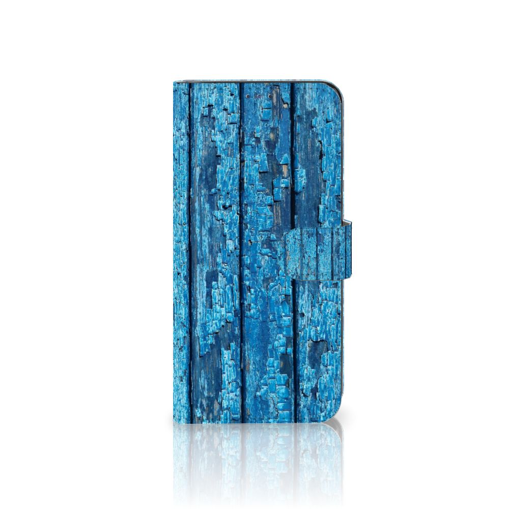 Motorola Moto G22 Book Style Case Wood Blue