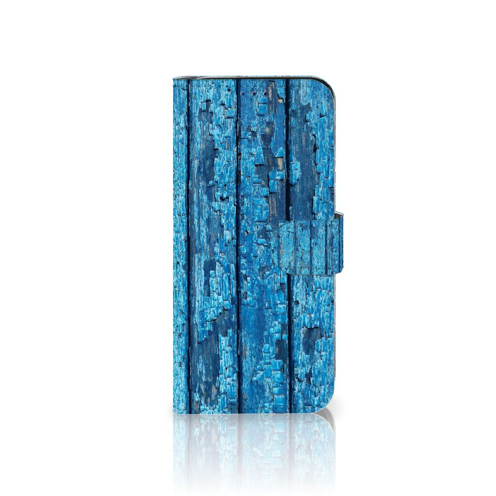 Samsung Galaxy A30 Book Style Case Wood Blue