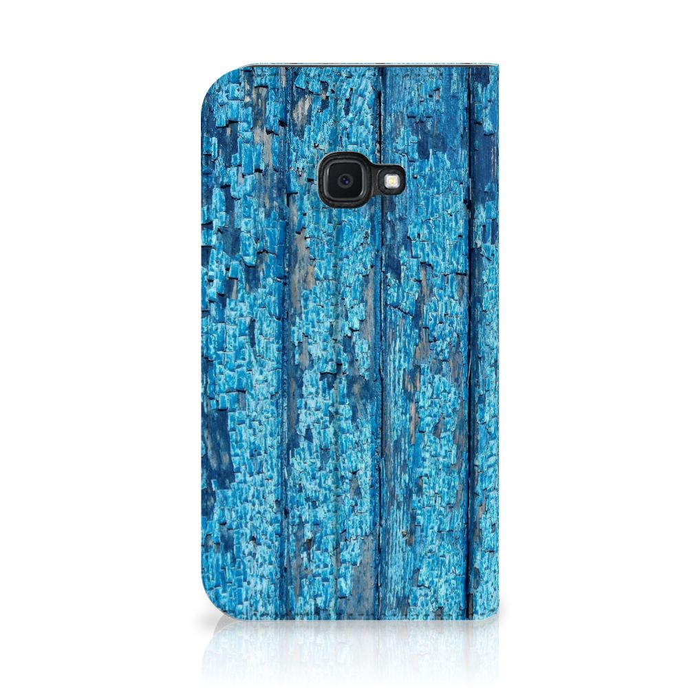 Samsung Galaxy Xcover 4s Book Wallet Case Wood Blue