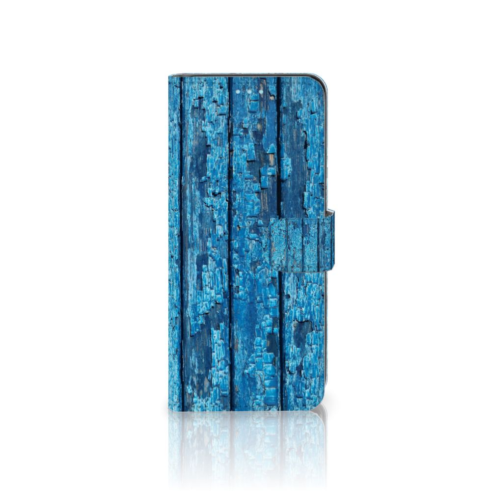 Sony Xperia 10 III Book Style Case Wood Blue