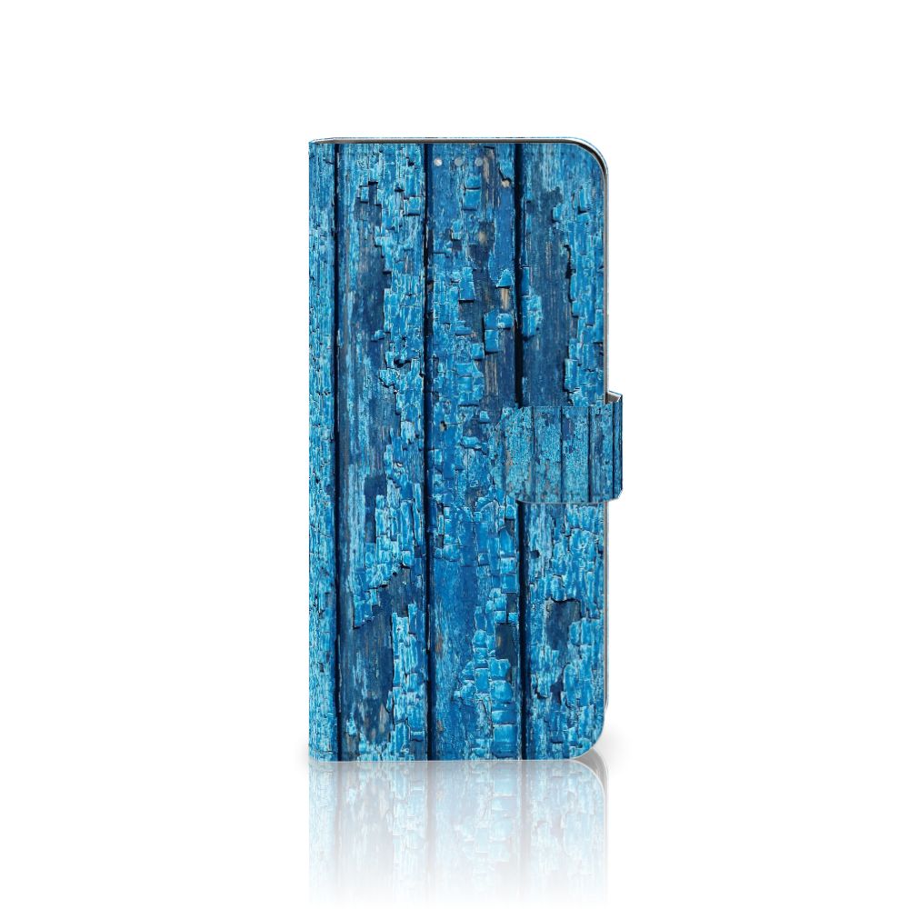 OPPO Reno4 Z Book Style Case Wood Blue