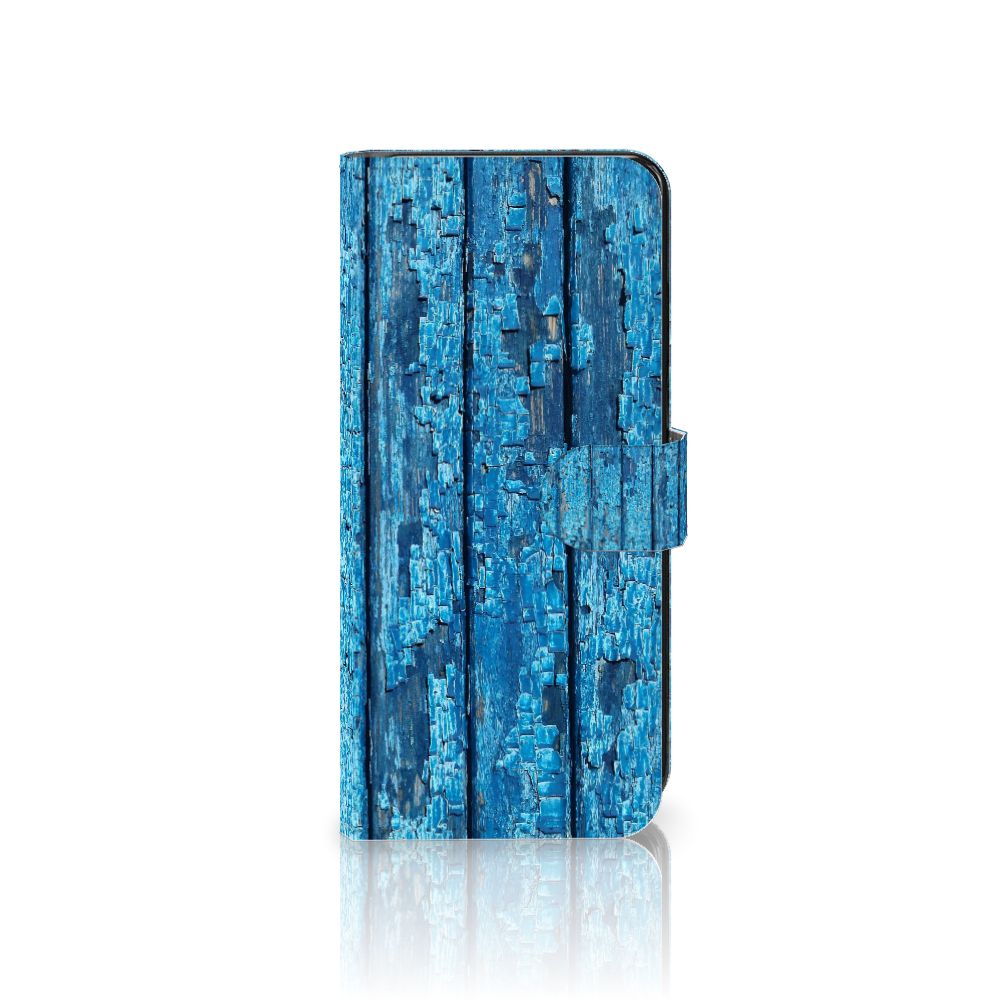 OPPO Reno8 Book Style Case Wood Blue