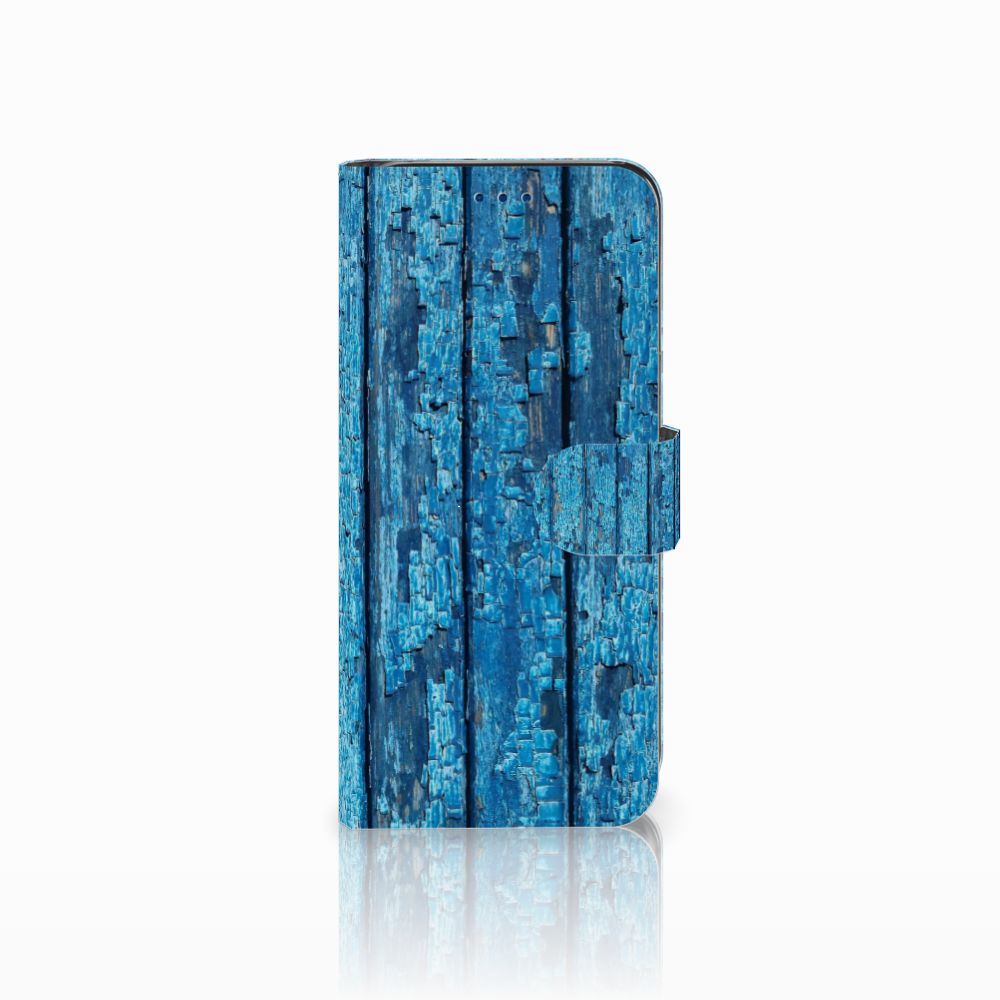 Samsung Galaxy S8 Book Style Case Wood Blue