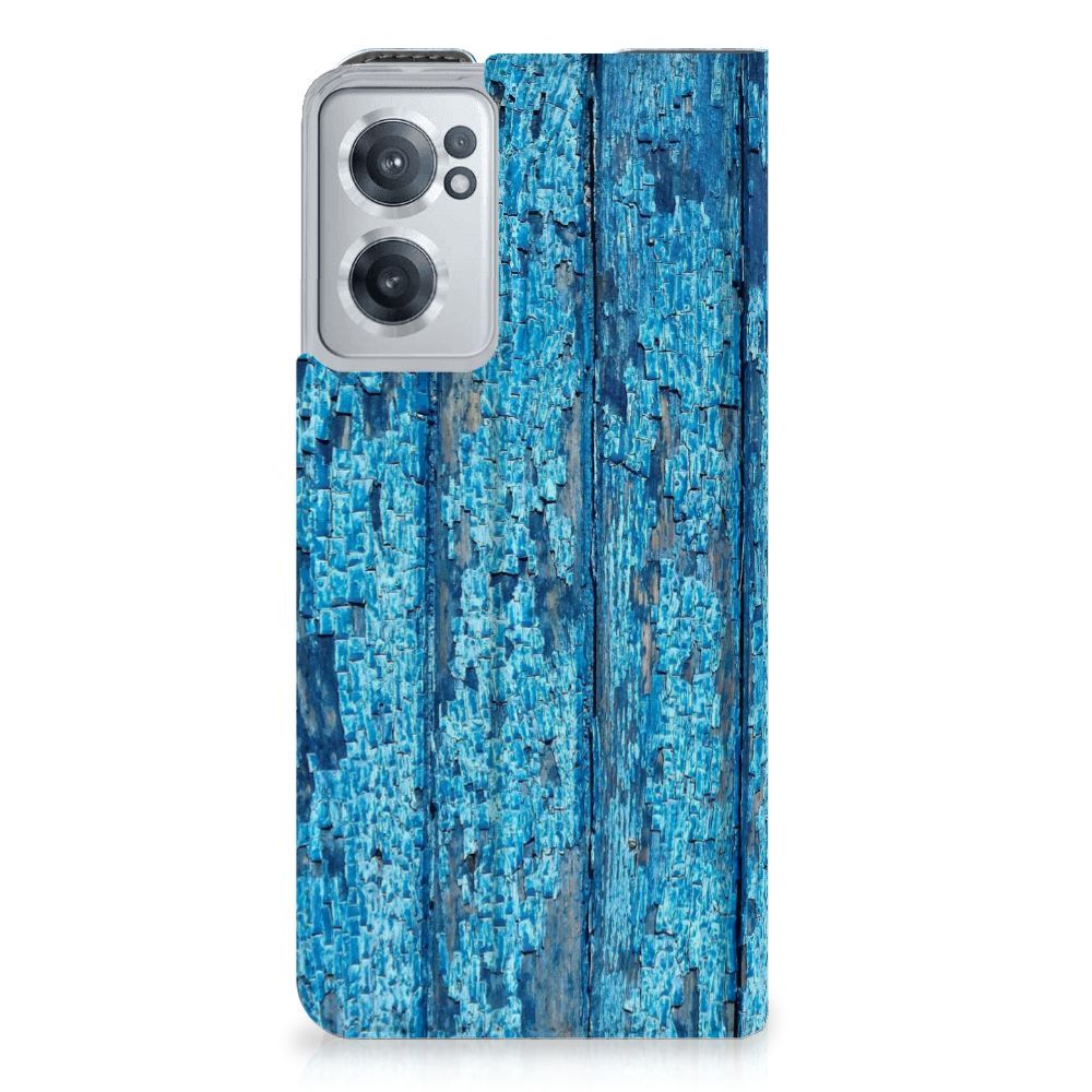OnePlus Nord CE 2 5G Book Wallet Case Wood Blue