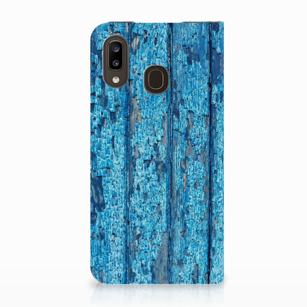 Samsung Galaxy A30 Book Wallet Case Wood Blue