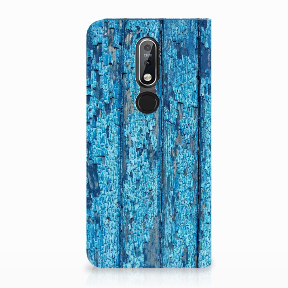 Nokia 7.1 (2018) Book Wallet Case Wood Blue