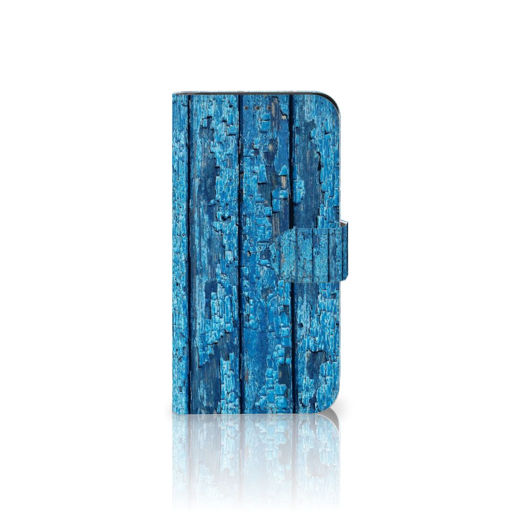 Samsung Galaxy Xcover 5 Book Style Case Wood Blue