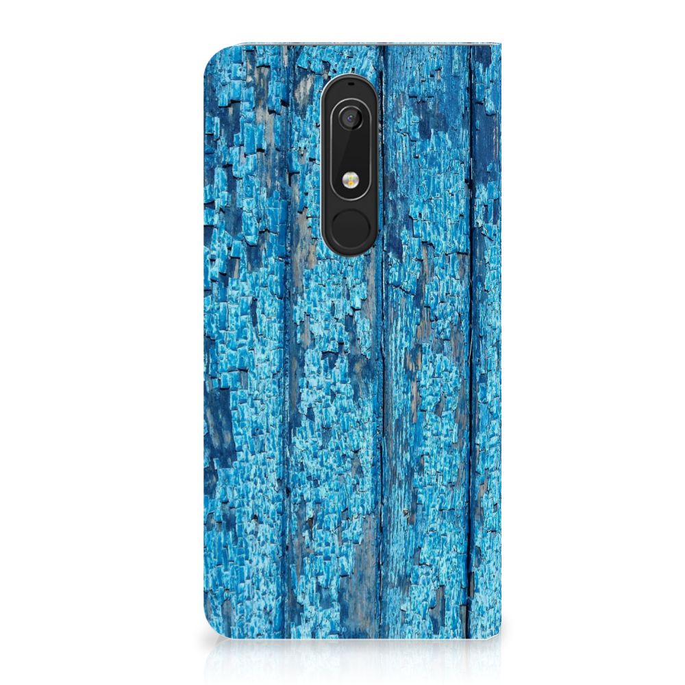 Nokia 5.1 (2018) Book Wallet Case Wood Blue