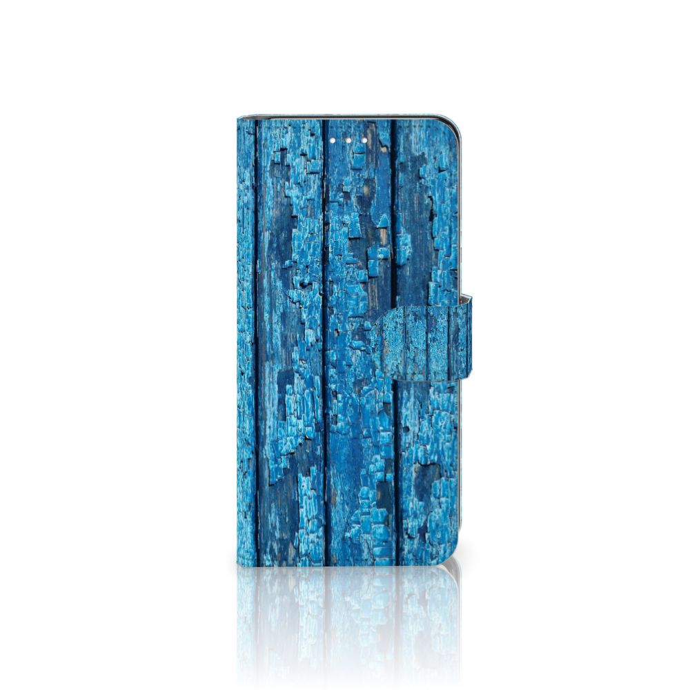 Samsung Galaxy S21 Book Style Case Wood Blue