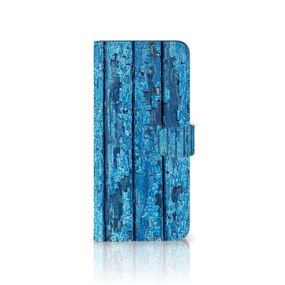 Motorola Moto G51 5G Book Style Case Wood Blue