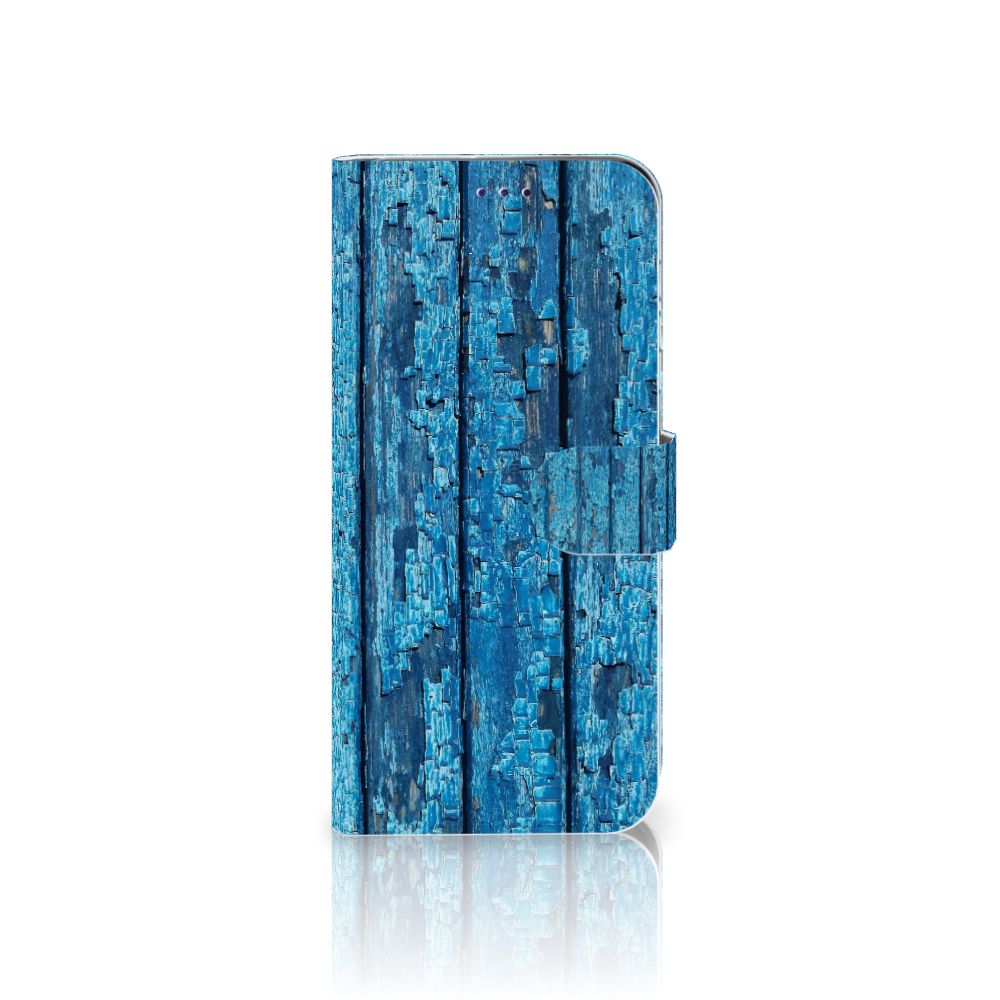 Samsung Galaxy A50 Book Style Case Wood Blue