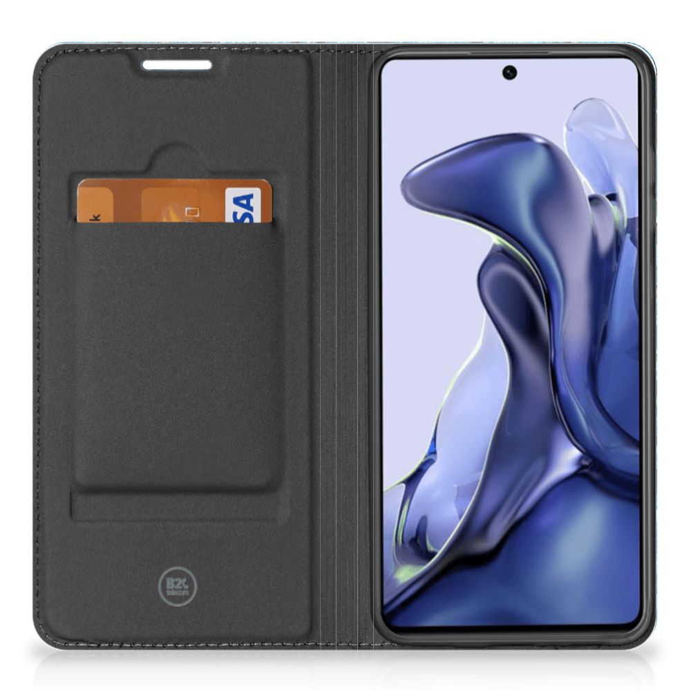 Xiaomi 11T | Xiaomi 11T Pro Book Wallet Case Wood Blue