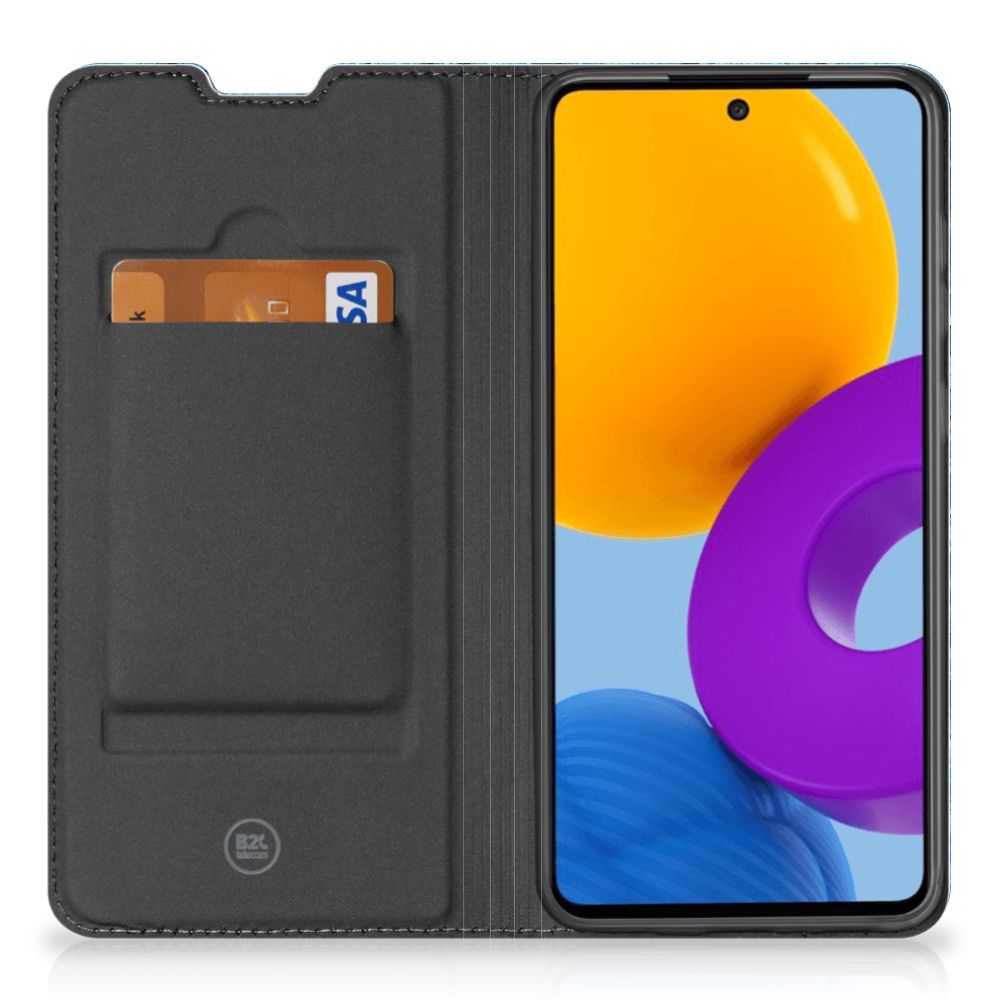 Samsung Galaxy M52 Book Wallet Case Wood Blue
