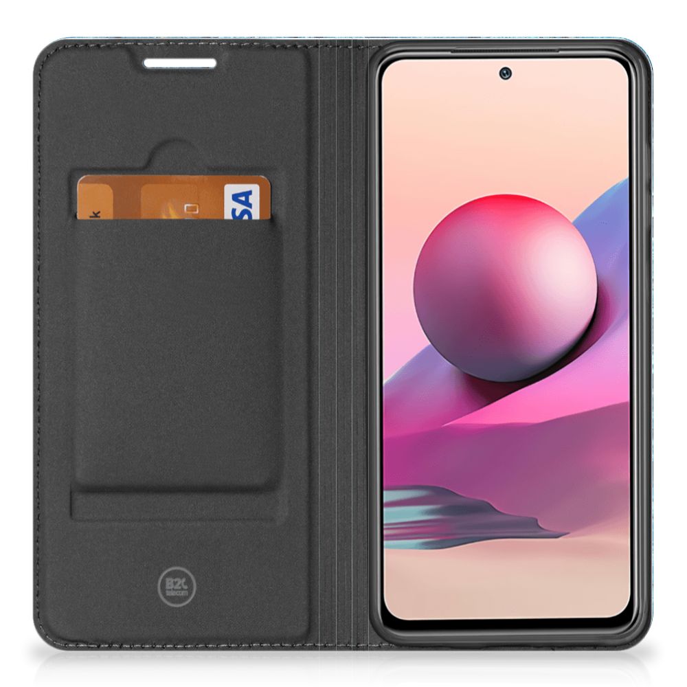 Xiaomi Redmi Note 10 4G | 10S | Poco M5s Book Wallet Case Wood Blue