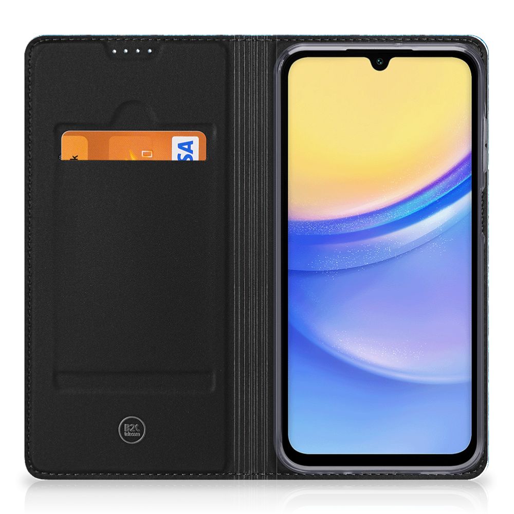 Samsung Galaxy A15 Book Wallet Case Wood Blue
