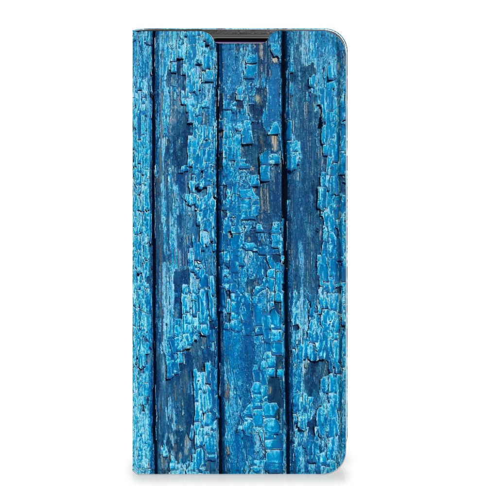 Motorola Edge 30 Pro Book Wallet Case Wood Blue