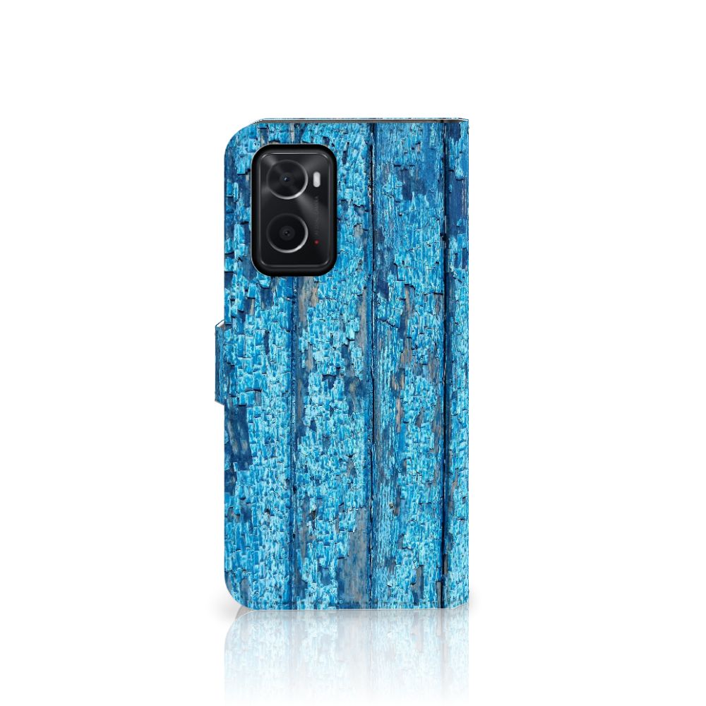 OPPO A76 | A96 Book Style Case Wood Blue