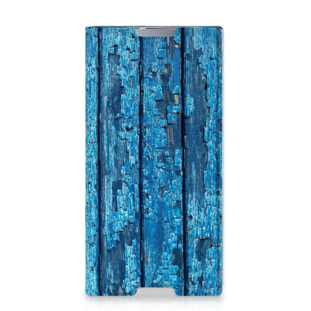 Sony Xperia L1 Book Wallet Case Wood Blue