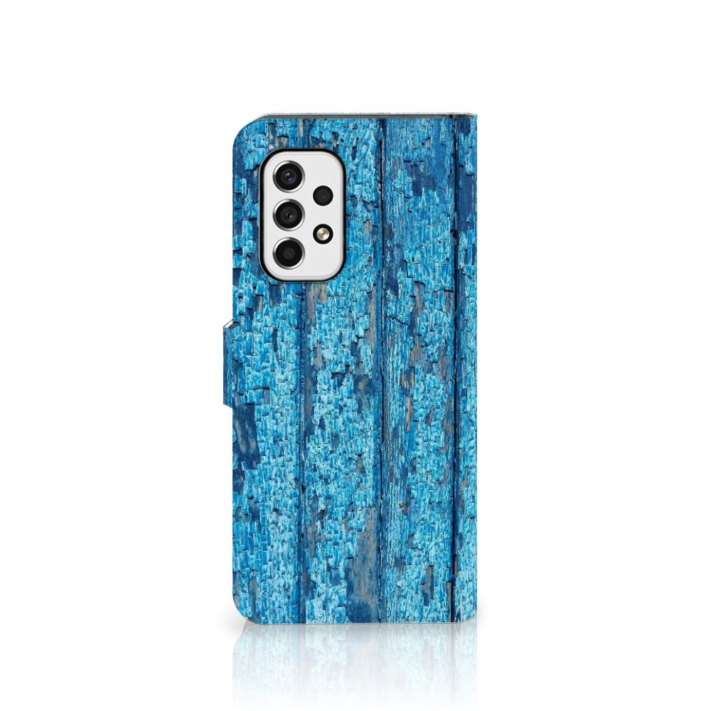 Samsung Galaxy A53 Book Style Case Wood Blue