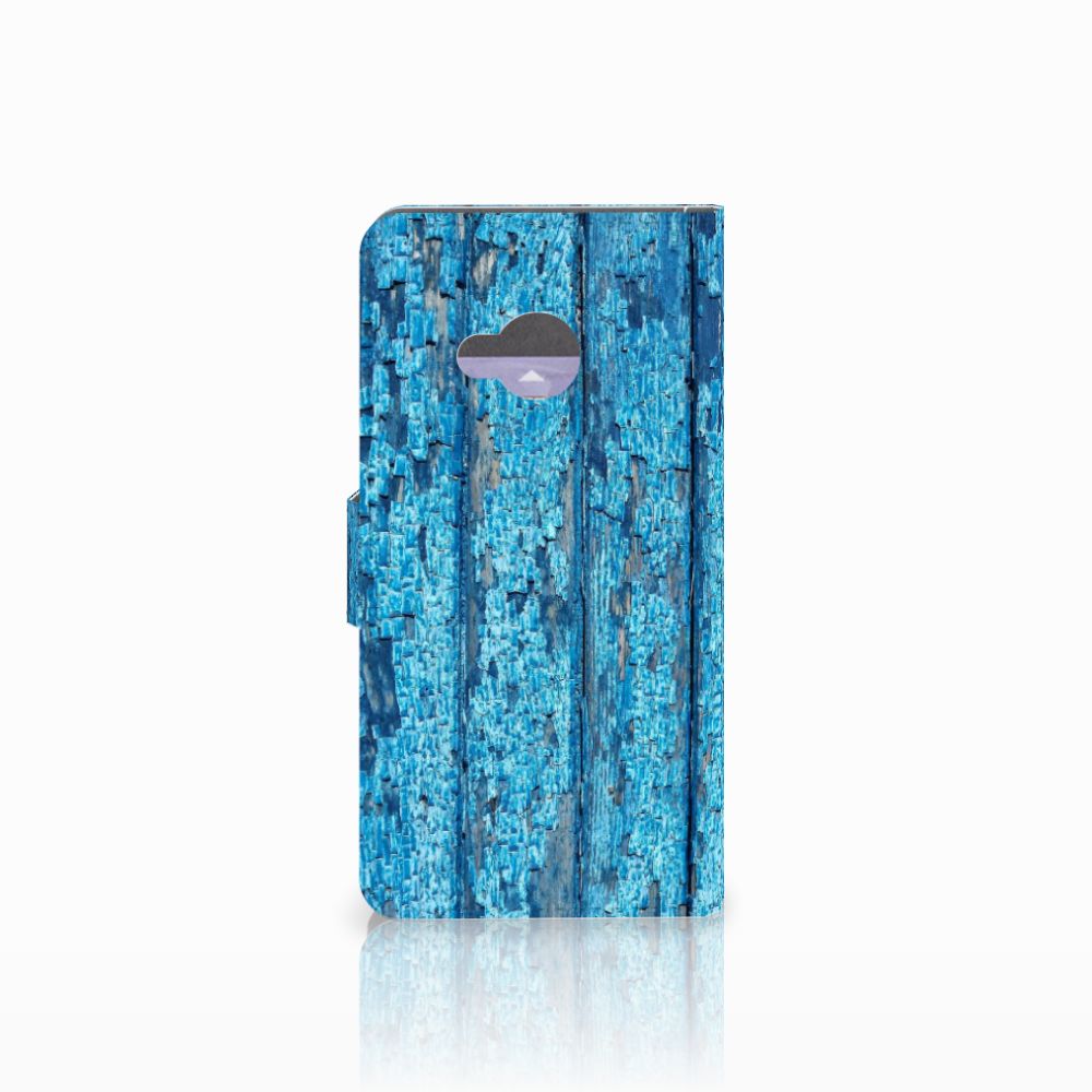 HTC U Play Book Style Case Wood Blue