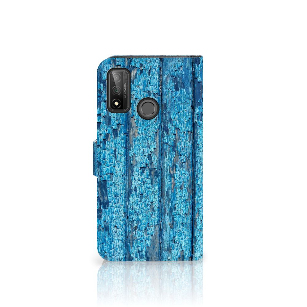 Huawei P Smart 2020 Book Style Case Wood Blue