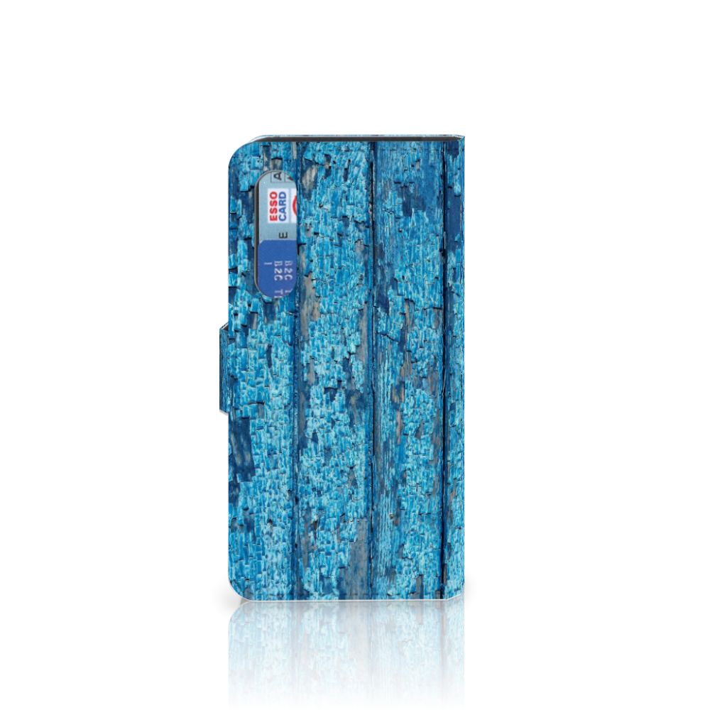 Xiaomi Mi 9 SE Book Style Case Wood Blue