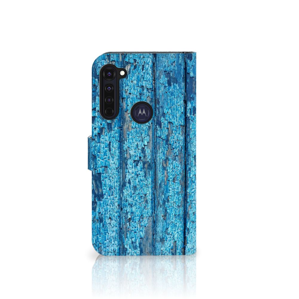Motorola Moto G Pro Book Style Case Wood Blue