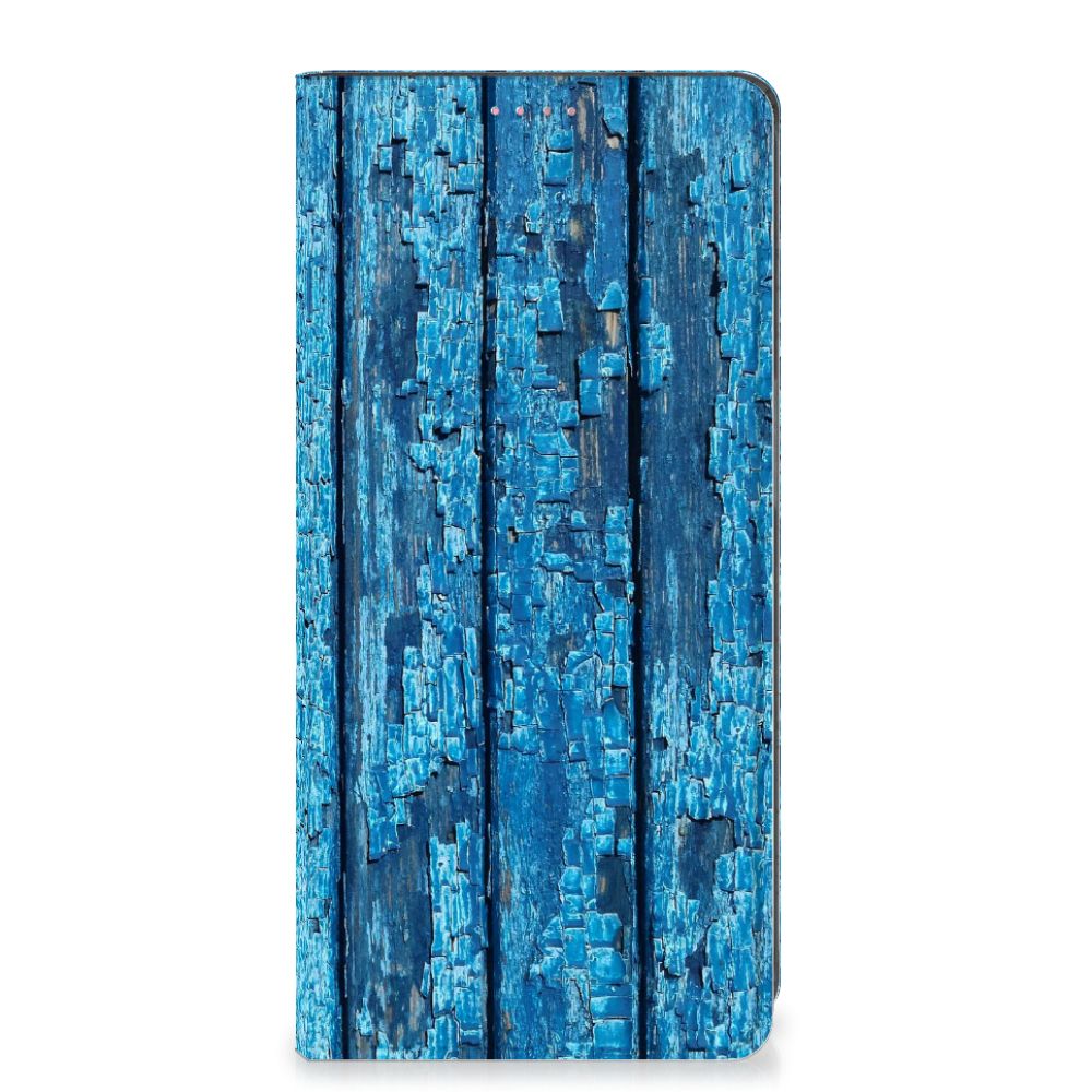 OPPO A54 5G | A74 5G | A93 5G Book Wallet Case Wood Blue