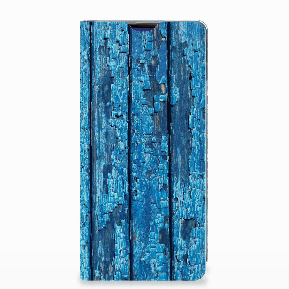 Samsung Galaxy S10 Plus Uniek Standcase Hoesje Wood Blue