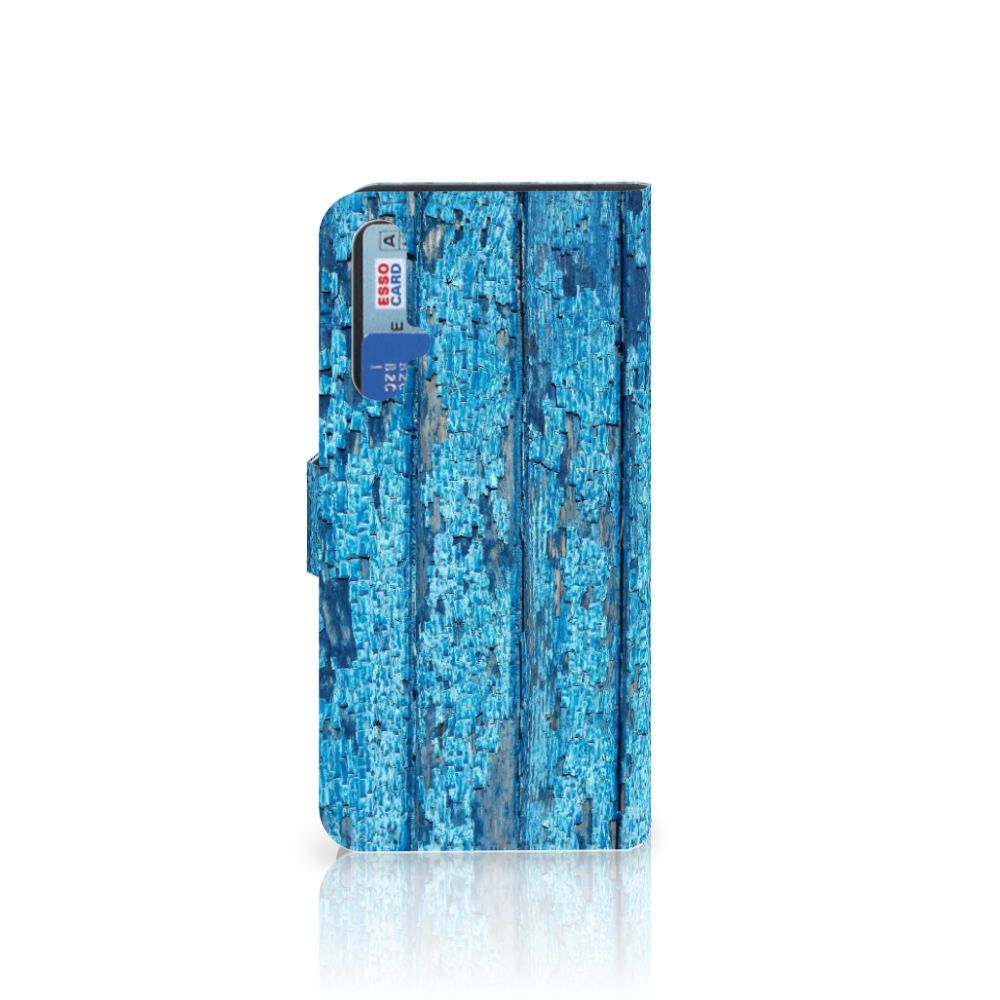 Honor 20 Book Style Case Wood Blue