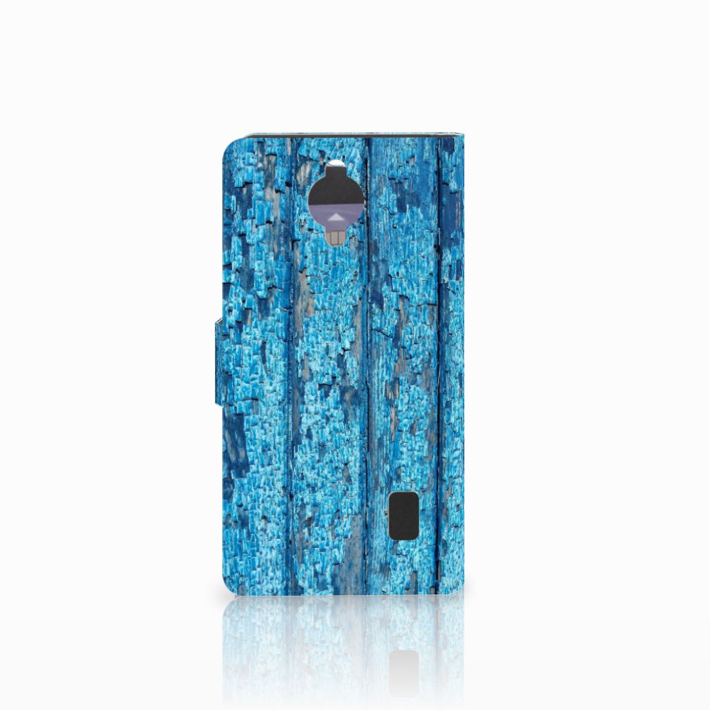 Huawei Y635 Book Style Case Wood Blue