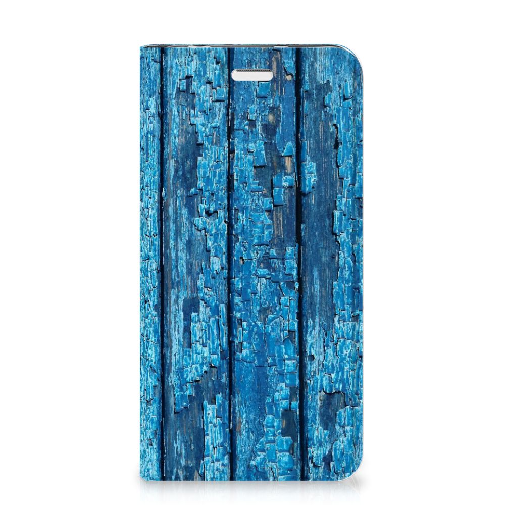 Huawei Y5 2 | Y6 Compact Book Wallet Case Wood Blue