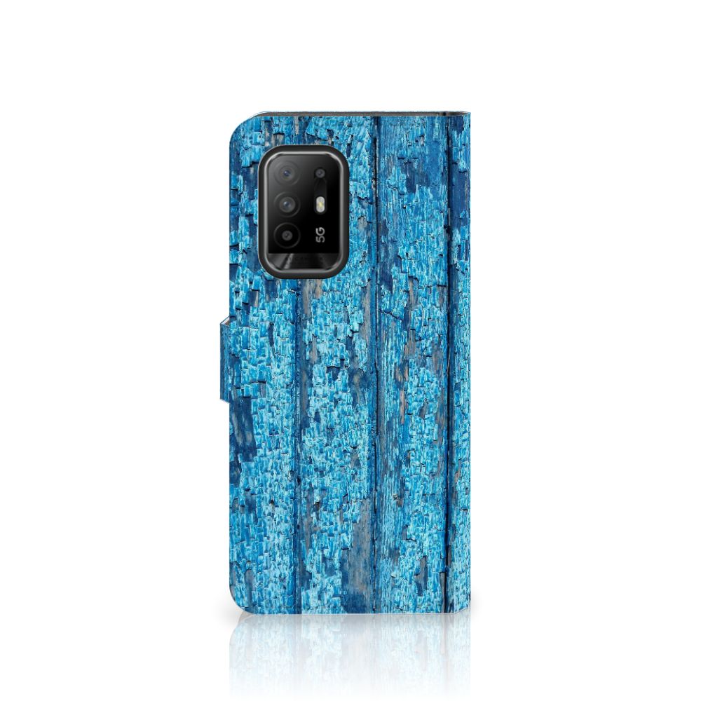 OPPO Reno5 Z | A94 5G Book Style Case Wood Blue